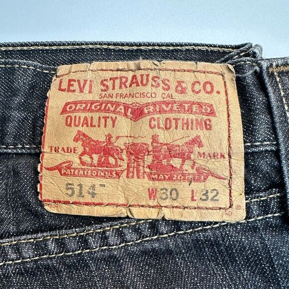 Men’s Levi’s 514 Slim Straight Dark Wash Jean - 30/32 - Picture 4 of 8